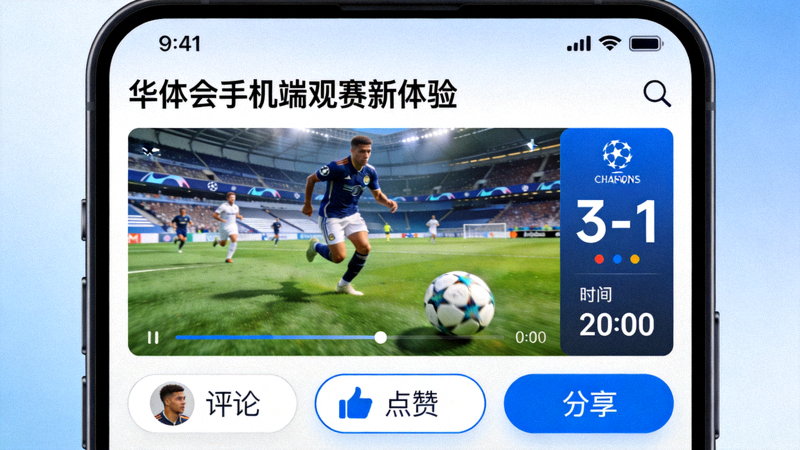 华体会手机端观赛新体验 - 欧冠赛事直播界面