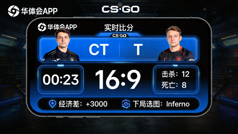 CS:GO比赛数据面板展示 - 华体会APP实时比分界面